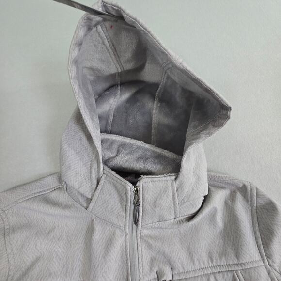 Free Country Live In It Gray Full Zip Jacket Lined Removable Hood Womens Large - Picture 5 of 16